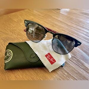 Rayban oversized club master sunglasses.